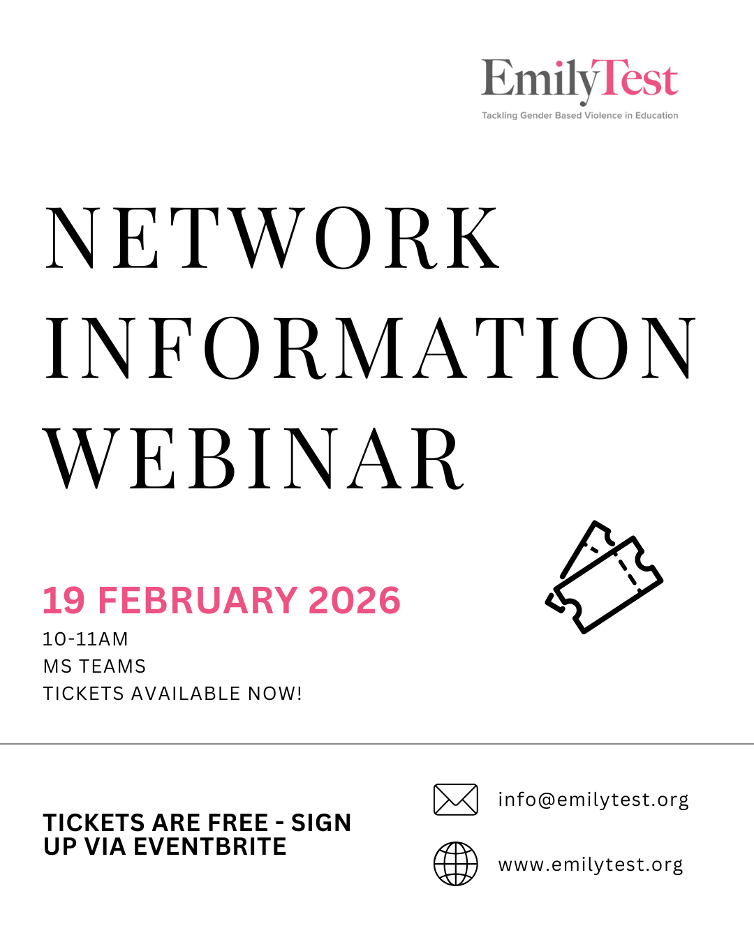 EmilyTest Network Information Webinar