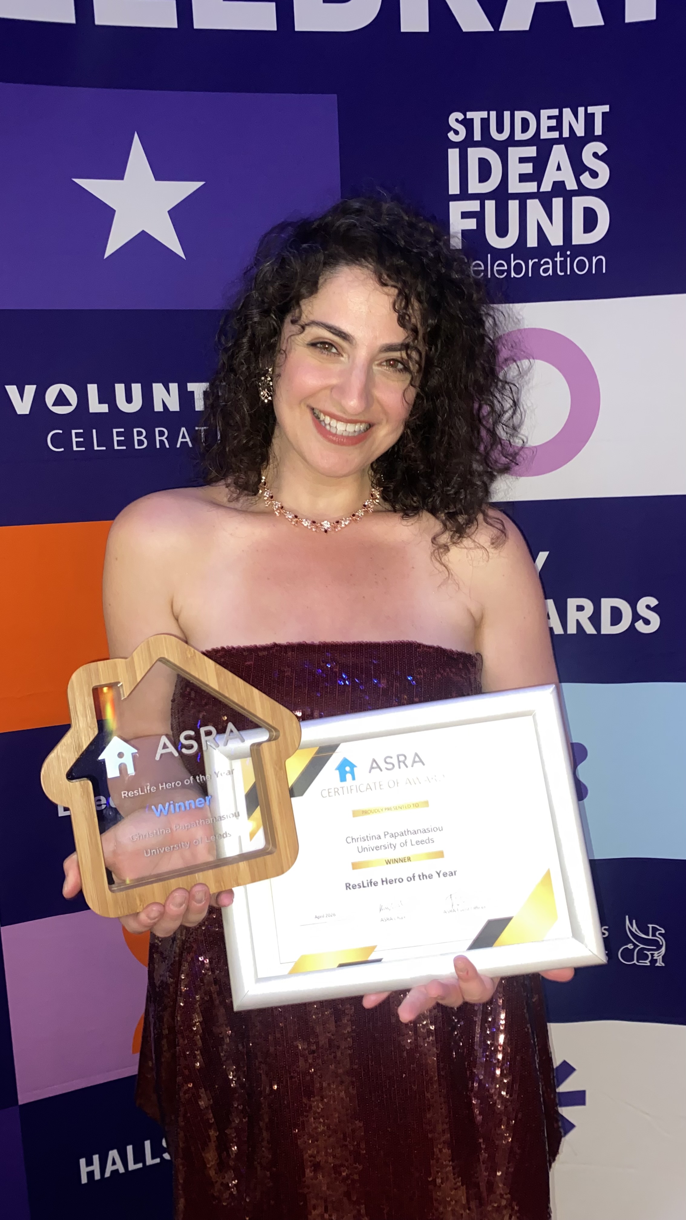 Christina Papathanasiou, ASRA ResLife Hero of the Year